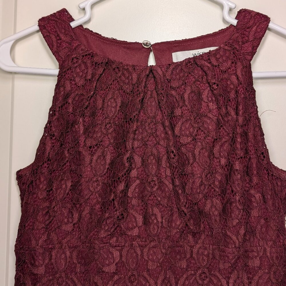 Burgundy Lace Dress
